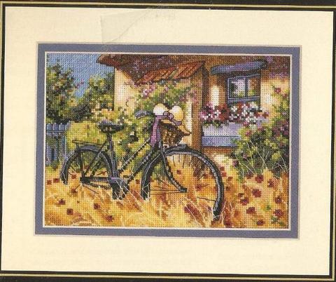 Top Quality Beautiful Lovely Counted Cross Stitch Kit Bicycle Afternoon Bike Flower House Home Autumn dim 65077 ► Photo 1/1