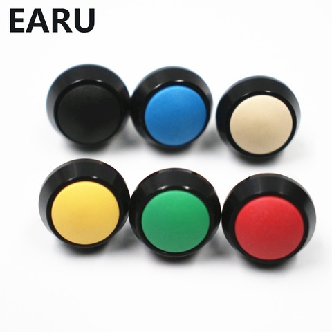 1pc 12mm Black Stainless Steel Colorful Momentary Horn Door Bell Power Push Button Siwtch Screw Feet Car Auto Engine Start PC ► Photo 1/6