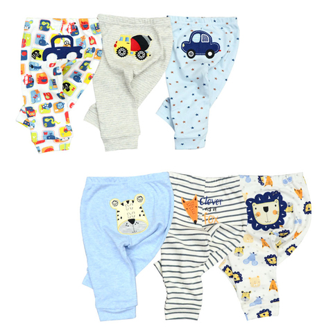 Wholesale 3/6pcs/Lot Baby Pants  Cotton Autumn Leggings for boys girls Mid Full Length Baby Trousers ► Photo 1/6