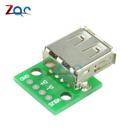 10pcs Type A Female USB To DIP 2.54MM PCB Board Adapter Converter For Arduino connector ► Photo 1/6