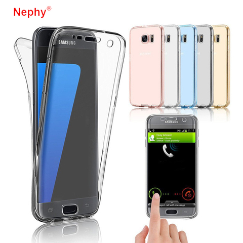 Case For samsung Calaxy A3 A5 A7 J1 J3 J5 J7 2015 2016 2017 J4 J6 J8 A8 Plus 2022 360 Degree Full Silicon Soft Back Cover Casing ► Photo 1/6