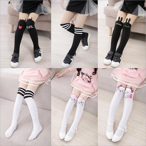 3-12Y girls pantyhose children's tights fashion photography props cute cartoon design pantyhose kitten tattoo dance tights ► Photo 1/6