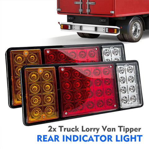 2pcs 26 LED Car Auto Trailer Truck Tail Light Brake Stop Turn Signal Light Lamp 