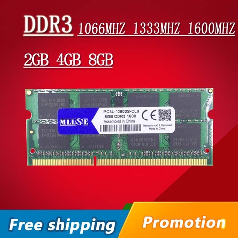 Sale 2gb 4gb 8gb DDR3 1066 1333 1600 1600mhz 1333mhz 1066mhz SO-DIMM DDR3L DDR3 4GB Memory Ram Memoria sdram For Laptop Notebook ► Photo 1/6
