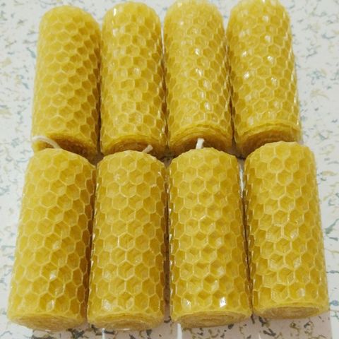 8 pieces/lot handmade rolled beeswax candle ► Photo 1/4