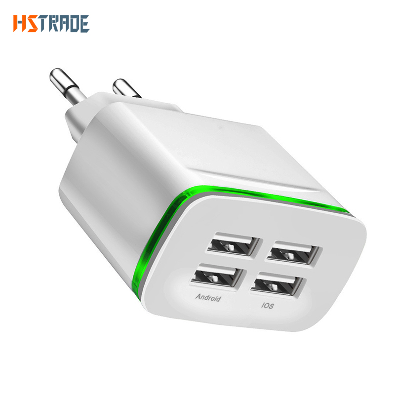 Multiple 4 Port USB Travel Wall Charger Power Adapter For iPhone Android Samsung 