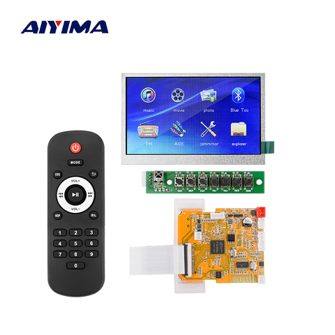 AIYIMA 5V Lossless Bluetooth 4.3 Inch LCD Bluetooth Decoder MP3 Audio MP4 MP5 Video Decoding USB TF FM Radio HD 16*16 DDR Memory ► Photo 1/5