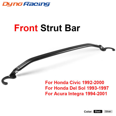 Front Upper Strut Brace Tie Bar Rear Kit For Honda Civic 92-00 EG EK/93-97 Del Sol/94-01 Integra DC2 Front Strut Bar BX101526 ► Photo 1/6