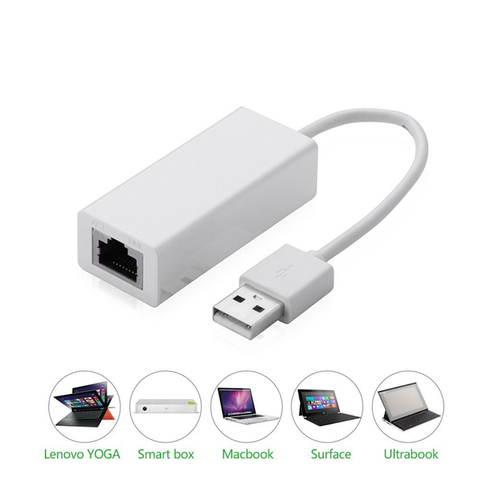 Computer USB Ethernet Adapter Usb 2.0 Network Card USB to Ethernet RJ45 Lan Gigabit Internet for Windows 7/8/10 USB With Drive ► Photo 1/6