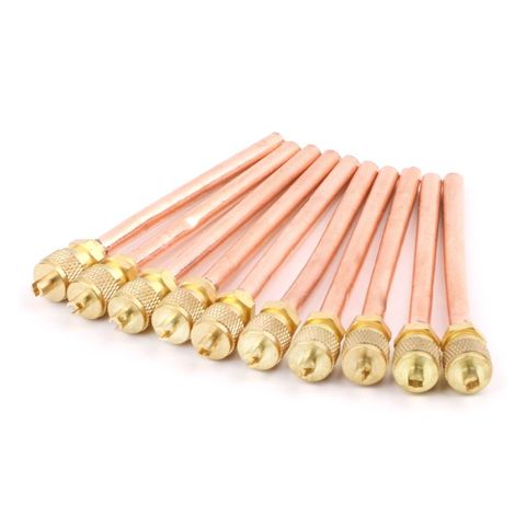 MEXI 10pcs Air Conditioner Refrigeration Access Valves 6mm OD Copper Tube Filling Parts Replacements ► Photo 1/6