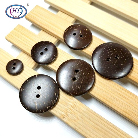 20pcs/50pcs 10/12/20/23/25/28/30MM 7 Size Natural Coconut Buttons Garment Clothing Sewing Accessories DIY Crafts ► Photo 1/6