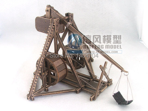 Free shipping classic wooden model Age of Empires battlefield series catapult ancient weapon assembly wood toys christmas gift ► Photo 1/4
