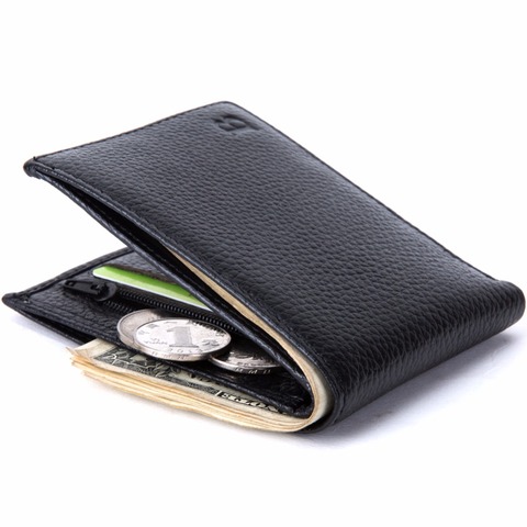 Dollar PriceMen Wallets Famous Brand Genuine Leather Wallet Wallets With Coin Pocket Thin Purse Card Holder For Men Fashion Slim ► Photo 1/6