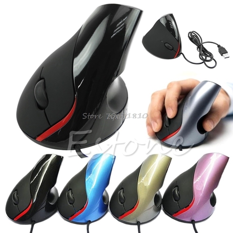 Ergonomic Design USB Vertical Optical Mouse Wrist Healing For Computer PC Laptop Whosale&Dropship ► Photo 1/6