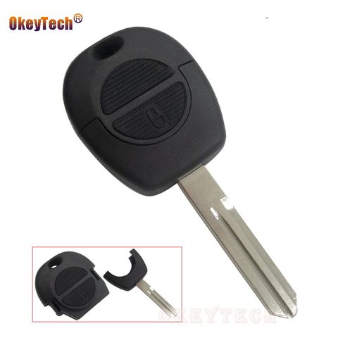 OkeyTech 2 Button Remote Flip Car Key Shell For Nissan Micra Almera Primera pathfinder maxima Replacement Case Cover Blade Fob ► Photo 1/6