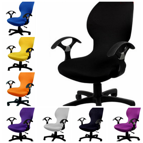 Spandex computer chair cover fit for office chair with armrest Stretch cover chair dining cover for chair decoration ► Photo 1/6