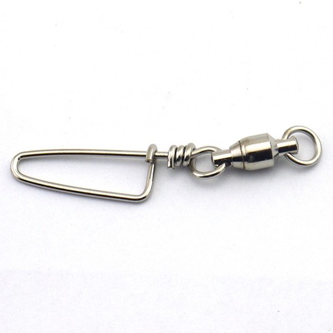 10pcs/lot Stainless Steel Ball Bearing Fishing Swivels Snap Size 0#-5# Rolling Sea Fishing Swivels Snaps Connector ► Photo 1/6