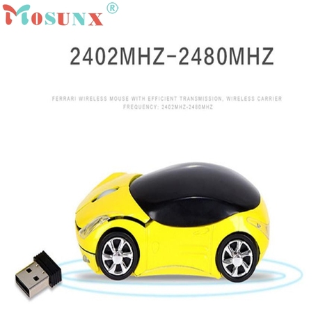 Mouse Raton 2.4GHz 1200DPI Car Shape Wireless Optical Mouse USB Scroll Mice Computer Professional For PC Laptop 18Aug2 ► Photo 1/6