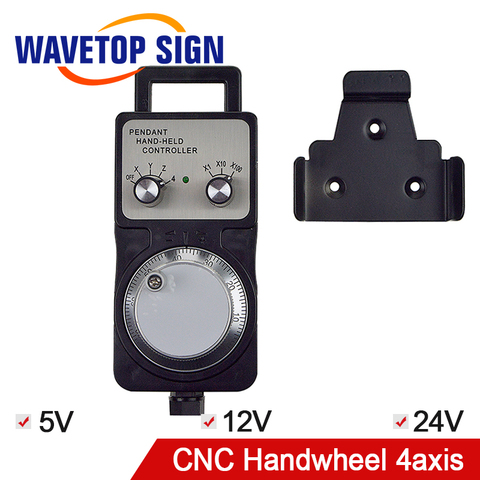 4 Axis 5v 12v 24v Pendant Handwheel Manual Pulse Generator MPG for Siemens Mitsubishi Fanuc ► Photo 1/1