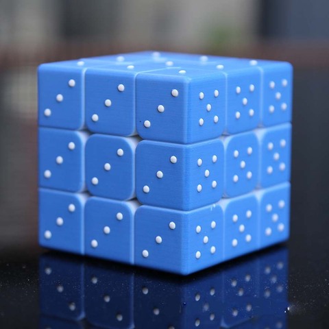 Blind Braille Fingerprint Learning Puzzle Neo Magico Cubo 3x3x3 Educational Toys Gifts for Children Adults ► Photo 1/6