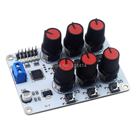 6CH Rotary Knob Servo Driver 6 Channel/Way Controller Board Overcurrent Protection Servo Tester For Arduino DIY Robot Arm Part ► Photo 1/6