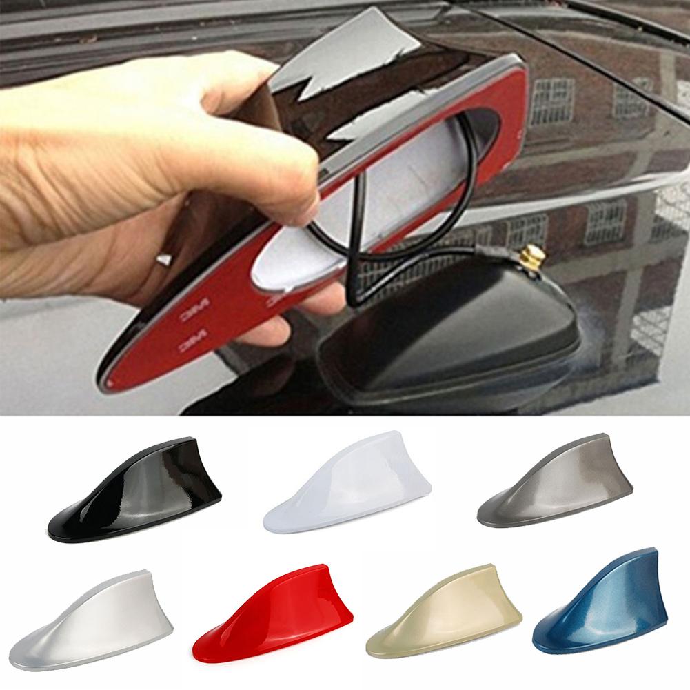 Car Roof Wing Shark Fin Antenna FM/AM Signal Radio Antenna Without Punching New 