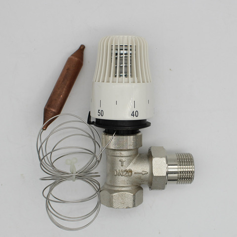 Energy saving 30-70 degree control Floor heating system thermostatic radiator valve M30*1.5 Remote controller 2way angel  valve ► Photo 1/2