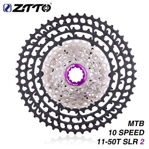 ZTTO MTB 10 Speed 11-50T SLR2 UltraLight Cassette For M7000 m6000 10s 50T k7 360g CNC Freewheel Bicycle Sprockets ► Photo 1/6