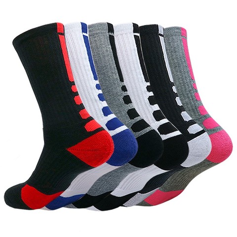 New High Quality Men's Compression Cycling Socks Elite Basketball Socks Men Cotton Towel Bottom Outdoor Sports Men's socks Hot ► Photo 1/6