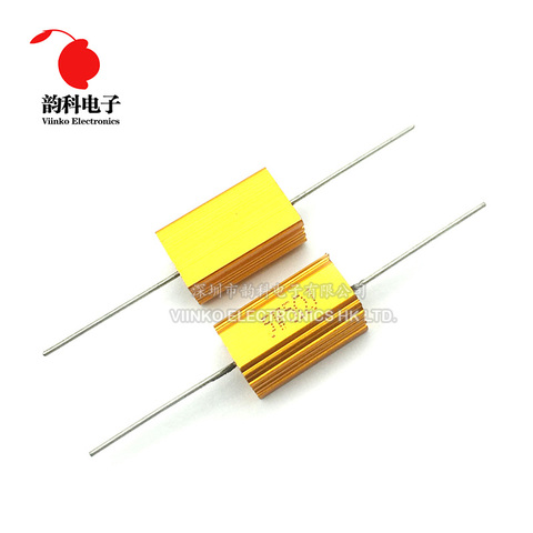 2pcs 5W Aluminum Power Metal Shell Case Wirewound Resistor 0.1 ~ 10K 0.33 0.5 1 2 5 6 8 10 20 50 100 120 200 300 1K 5K 10K ohm ► Photo 1/2