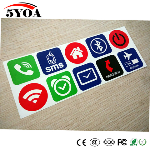 10pcs/lot NFC Tags Stickers Ntag213 13.56mhz Label Rfid Tag Card Adhesive  Key Tags llaveros llavero Token Patrol ► Photo 1/3