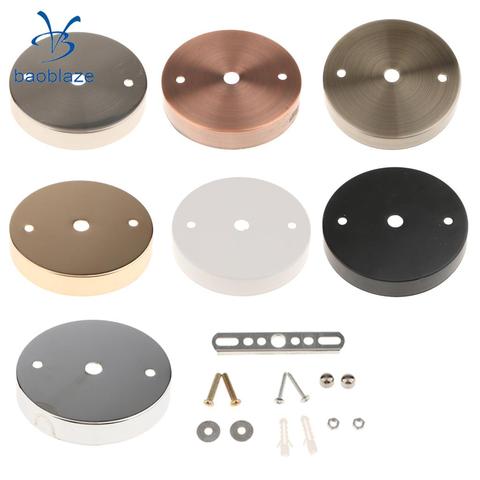 Ceiling Lamp Plate Kit Pointed Base Disc Pendant Light Accessories 100mmx15mm with Screws, Easy to DIY assembly ► Photo 1/6