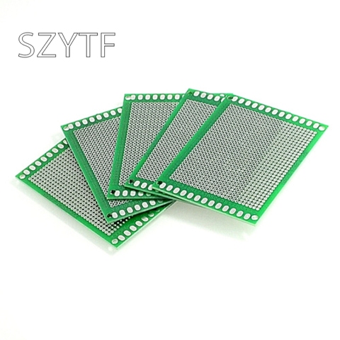 5pcs/bag 6 *8 CM  1.6mm thick, 2.0mm spacing sided HASL PCB board ► Photo 1/2
