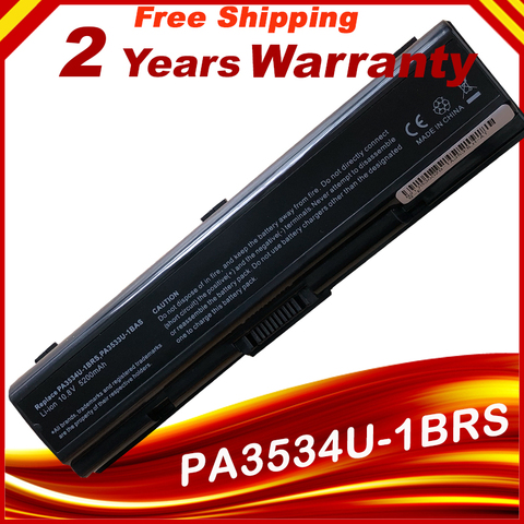 HSW laptop battery For Toshiba pa3534 pa3534u PA3534U-1BAS PA3534U-1BRS Satellite A300 A500 L200 L300 L500 L550 L555 bateria ► Photo 1/6