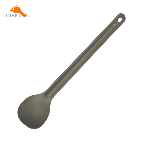 TOAKS 215mm  Ultralight Titanium Sandblasted Spoon Long Handle Camping Spoon SLV-03 ► Photo 1/6