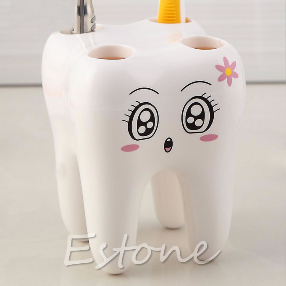Bath Lovely Cute Cartoon Design Toothpaste Squeezer Plastic Toothbrush Holder
