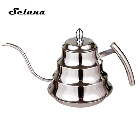 Seluna 1.2L Stainless Steel Gooseneck Coffee Pot Pour-over Coffee Kettle with Filter Hand Drip Coffee Pot Tea Percolator Teapot ► Photo 1/6