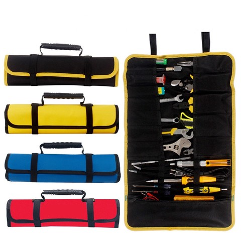 Multi-function Tool box Bag reel type Woodworking Electrician repair canvas portable storage instrument Case ► Photo 1/6