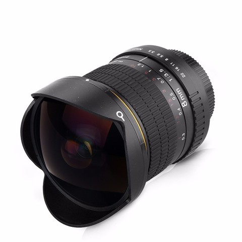 8mm F/3.5 Ultra Wide Angle Fisheye Lens for APS-C/ Full Frame Canon EOS 1200D 760D 750D 700D 70D 60D 7D 6D 5D2 5D3 DSLR Camera ► Photo 1/6