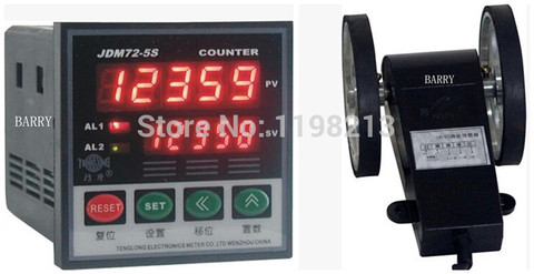 Wire length counter 5-digital length measurer wheel meter JDM72-5S + LK-90-1 digital couters ► Photo 1/3