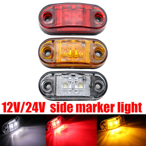 12v / 24v Led Side Marker Lights for Trailer Trucks Caravan Side Clearance Marker Light Lamp Led Lorry Amber Red White 9-30V ► Photo 1/6