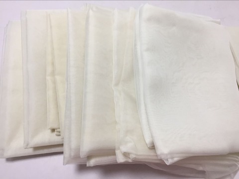 Howmay  100% pure silk fabric organza 4.5m/m 24gsm 140cm natural and snow white remnant for handmade or DIY ► Photo 1/1