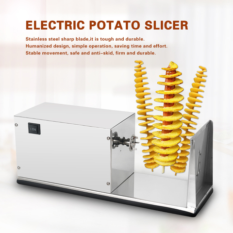 GZZT Vegetable Fruit Slicer Machine Stainless Steel Spiral Potato Machine Automatic Tornado Potato Slicer Cutter Kitchen Tools ► Photo 1/6