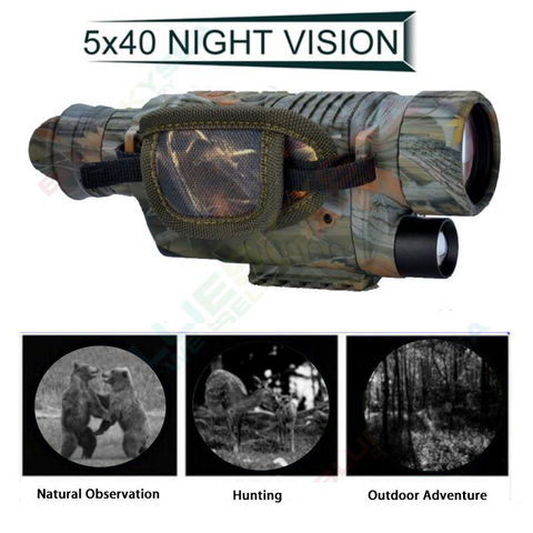 BOBLOV 5X40 Digital Infrared Night Vision Goggle Monocular 200m Range Video DVR Imagers for Hunting Camera Device ► Photo 1/1