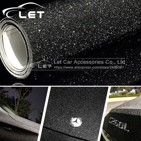 Car Styling black Glitter Diamond Shiny Vinyl Films Wrap For Car Body Car Sticker Auto decoration motorcycle decal ► Photo 1/6
