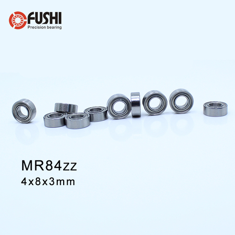 MR84ZZ Bearing ABEC-1 (10PCS) 4*8*3 mm Miniature MR84-ZZ Ball Bearings MR84 ZZ WML4008ZZ L-840ZZ ► Photo 1/6