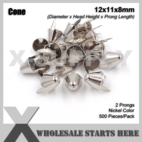 Punk DIY English UK 77 Round Cone Stud in Silver Color with 2 Prongs (Over 20Lots Will Get 40% Off) Used for Leather Craft ► Photo 1/6