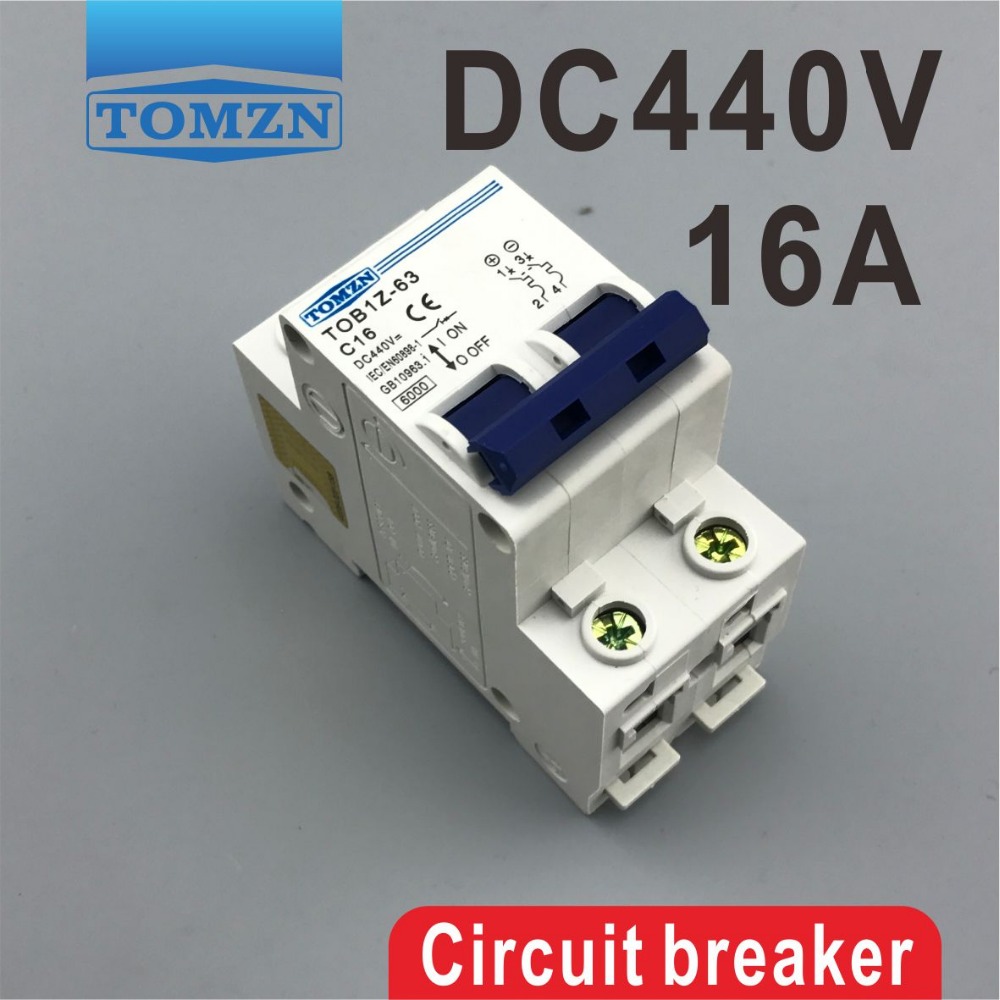 2P 6A DC 440V Circuit breaker MCB 