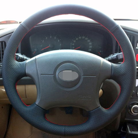 Hand-stitched Black Leather Steering Wheel Cover for Hyundai Elantra Old Elantra 2004-2011 ► Photo 1/5