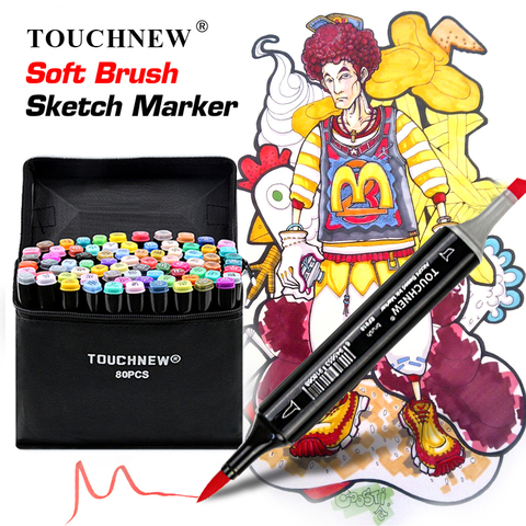 Color Markers Alcohol Felt Pen Manga Sketching Markers Dual Brush